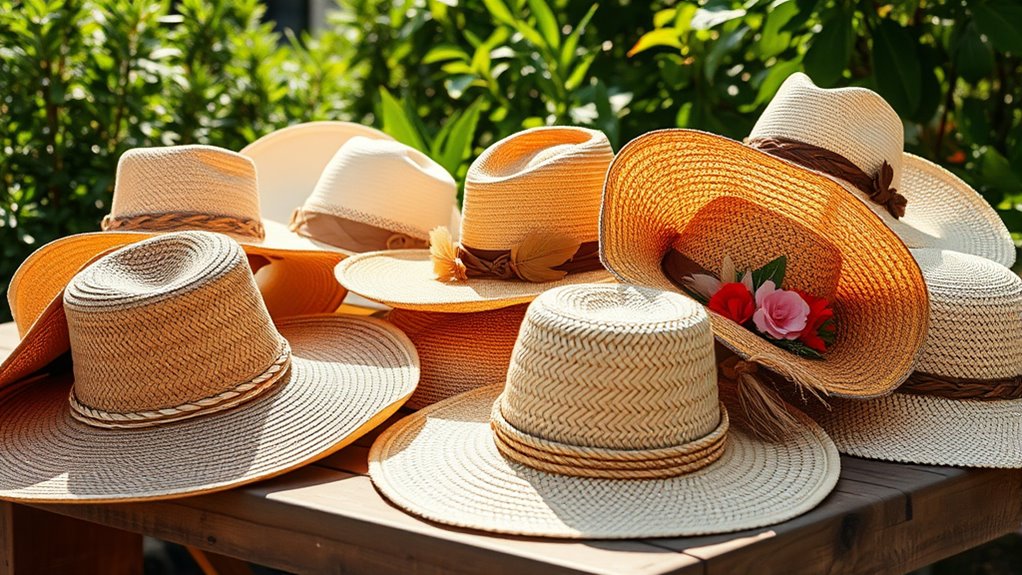 boho wide brim sun hats