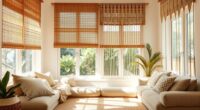 boho window blind decor