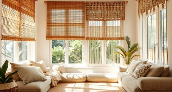 boho window blind decor