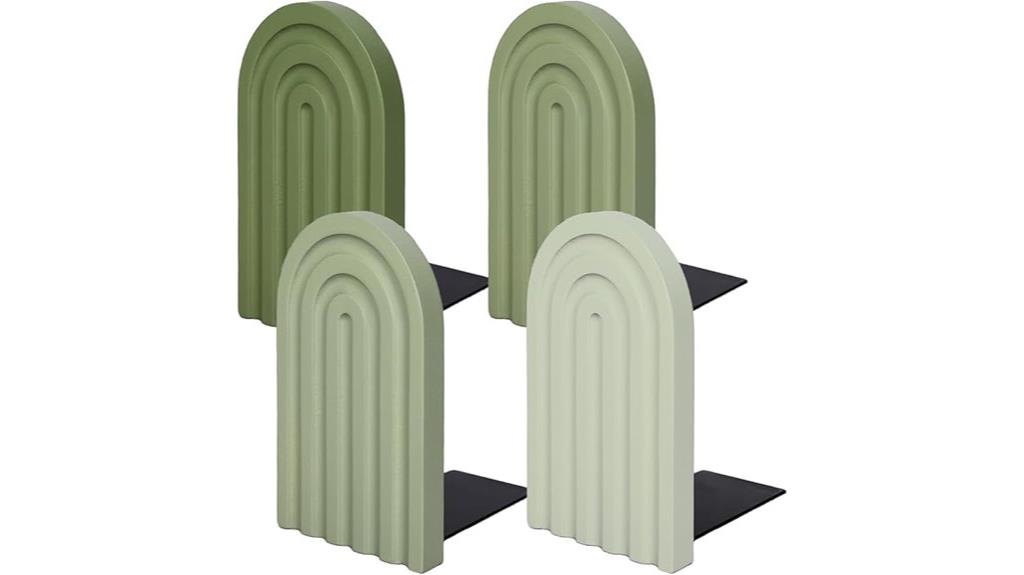 boho wooden bookend set