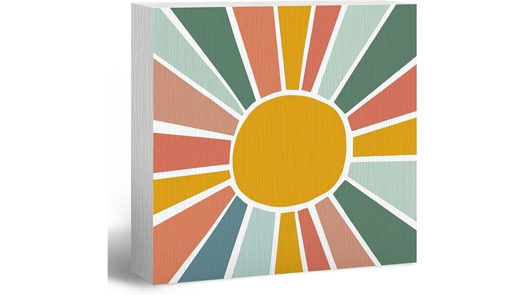 boho wooden sun sign