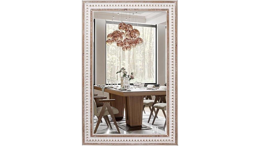 boho wooden wall mirror
