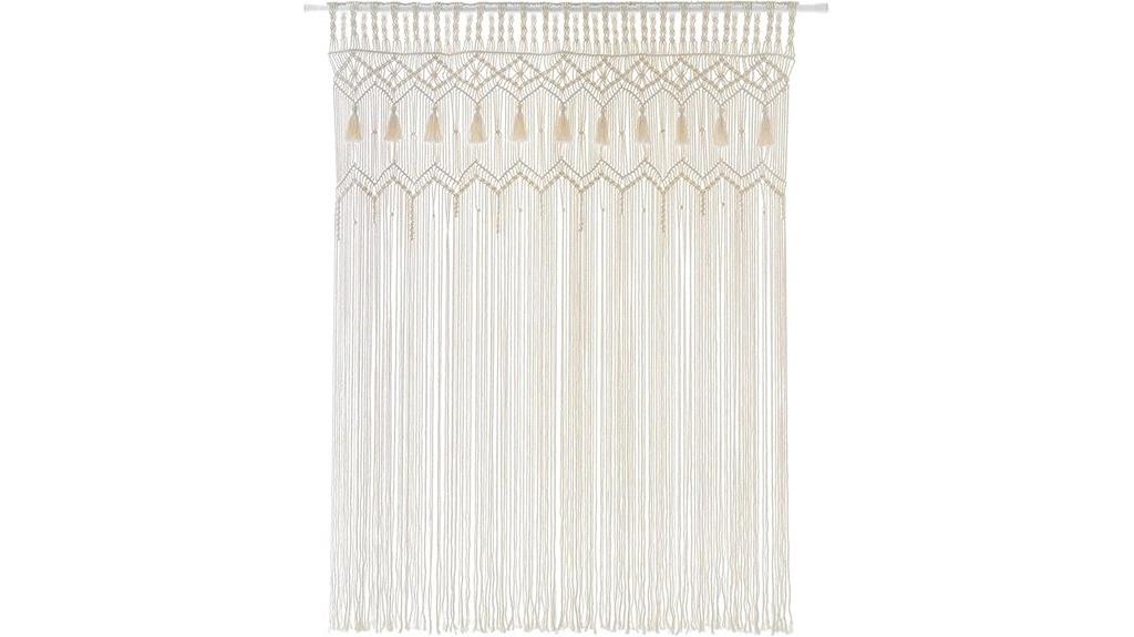 boho woven curtain hangings