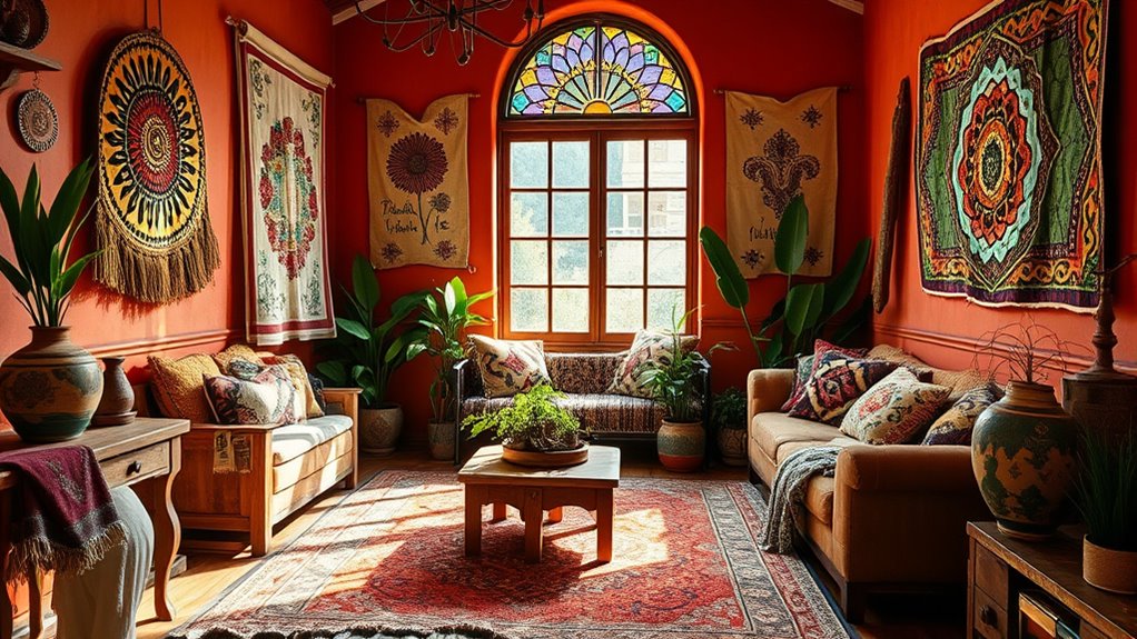 bold earthy vibrant layering