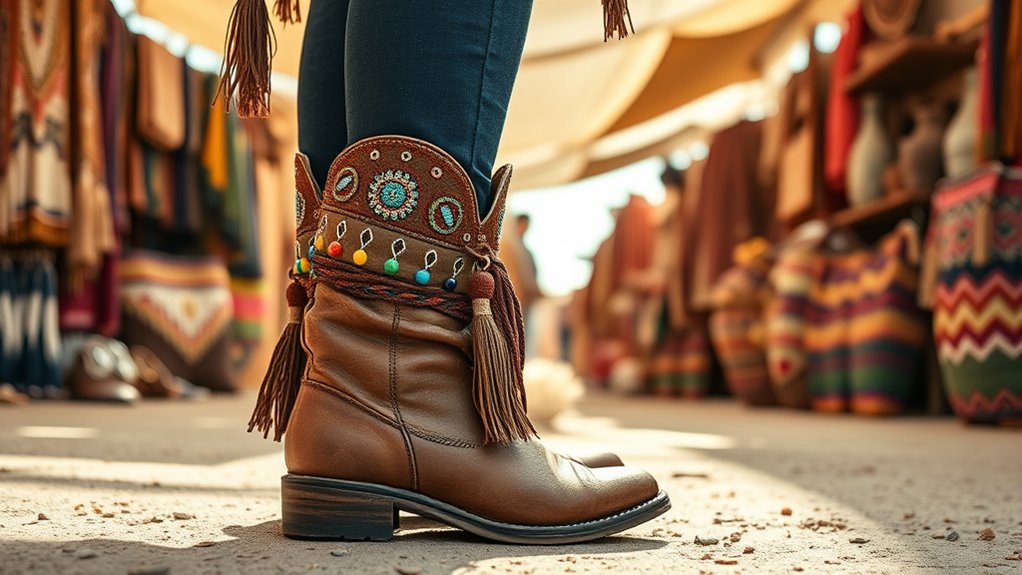 bold embroidered festival footwear