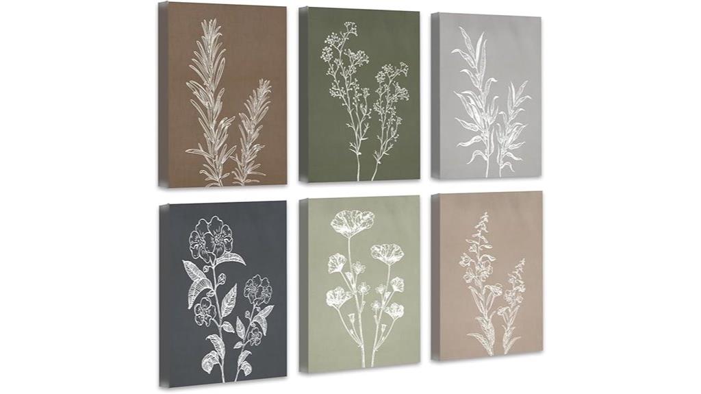 botanical wall art set