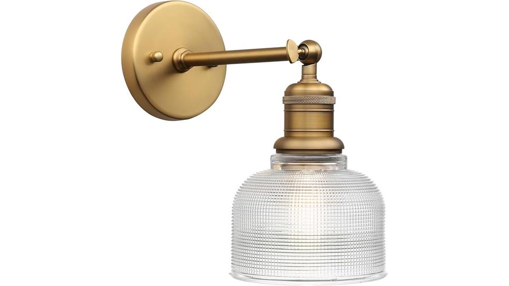 brass boho glass sconce
