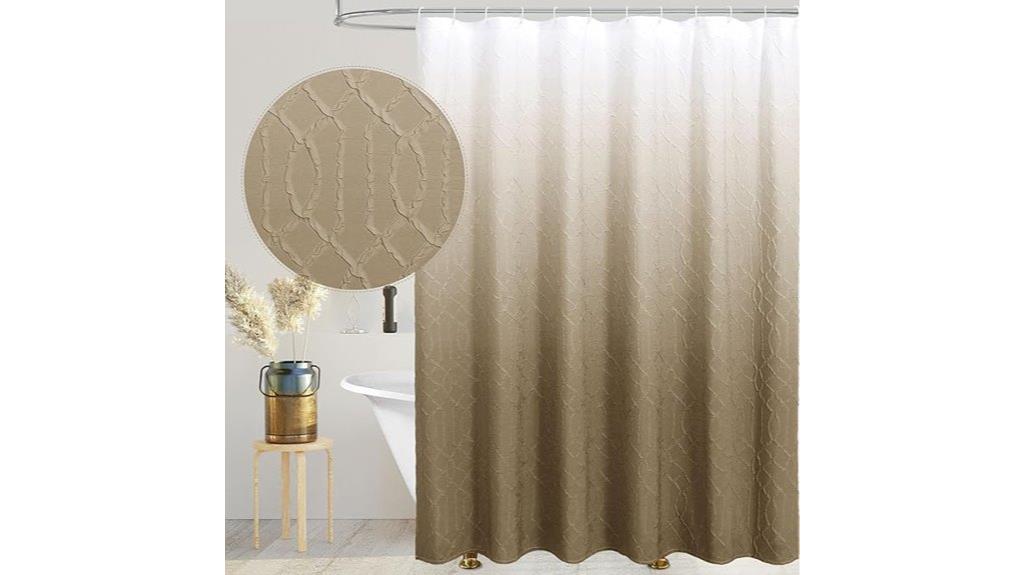 brown ombre shower curtain
