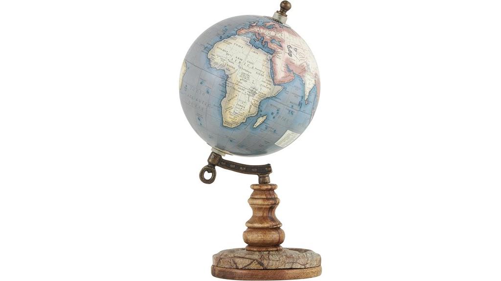 brown plastic globe stand