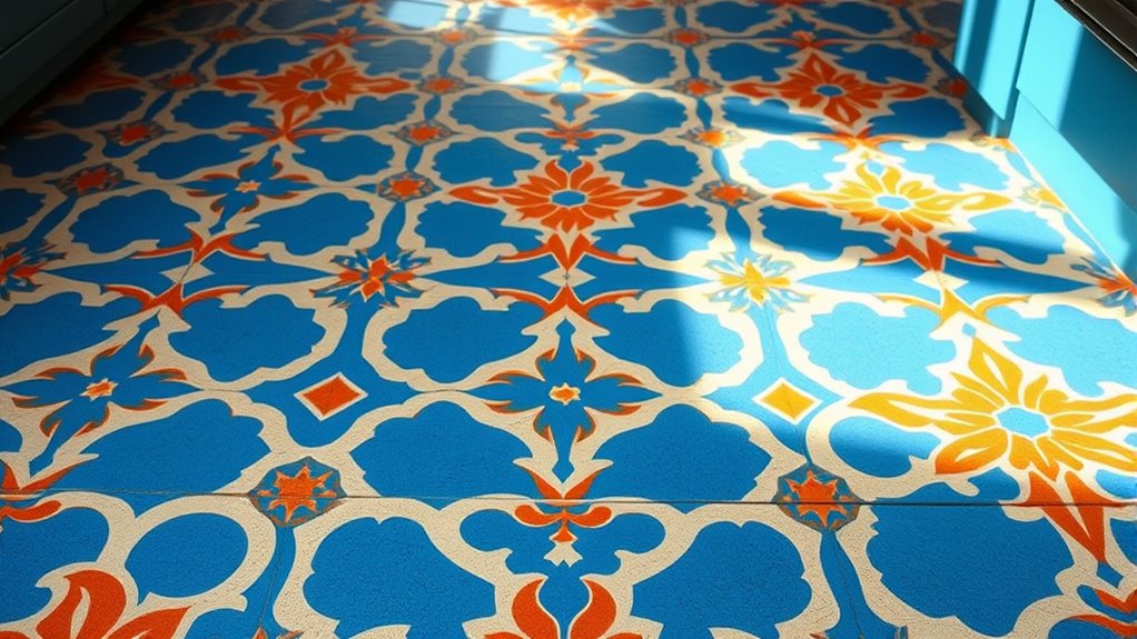 budget moroccan tile stenciling