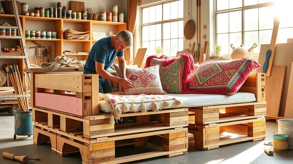 build a boho pallet daybed