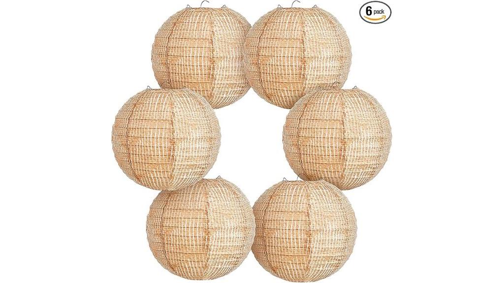 burlap lanterns for decor