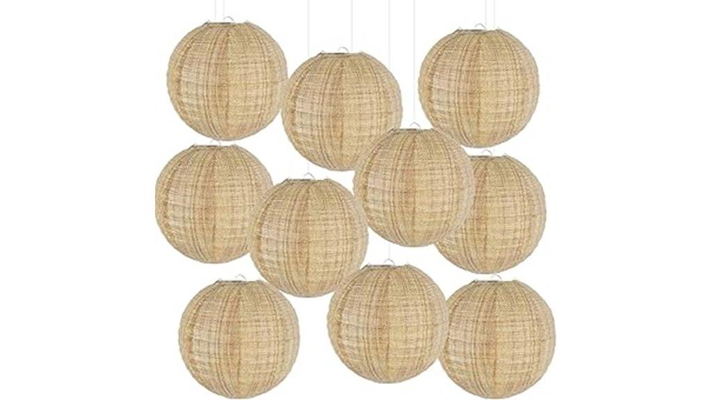 burlap lanterns for parties