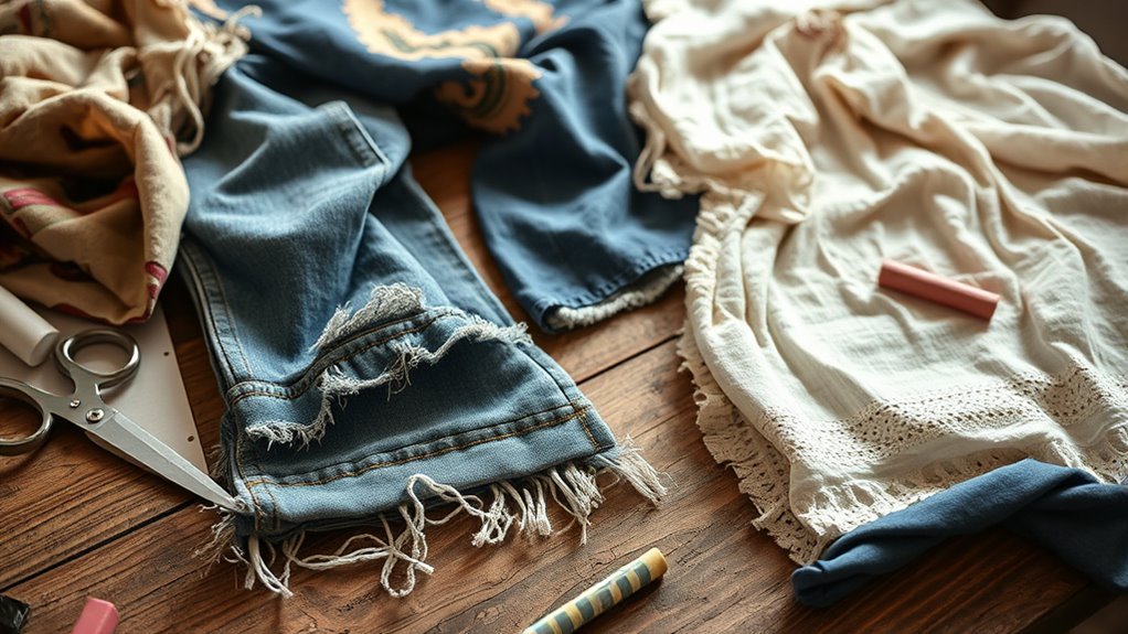 careful fabric deconstruction techniques