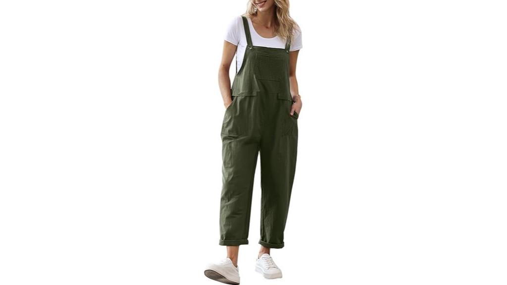casual baggy bib overalls