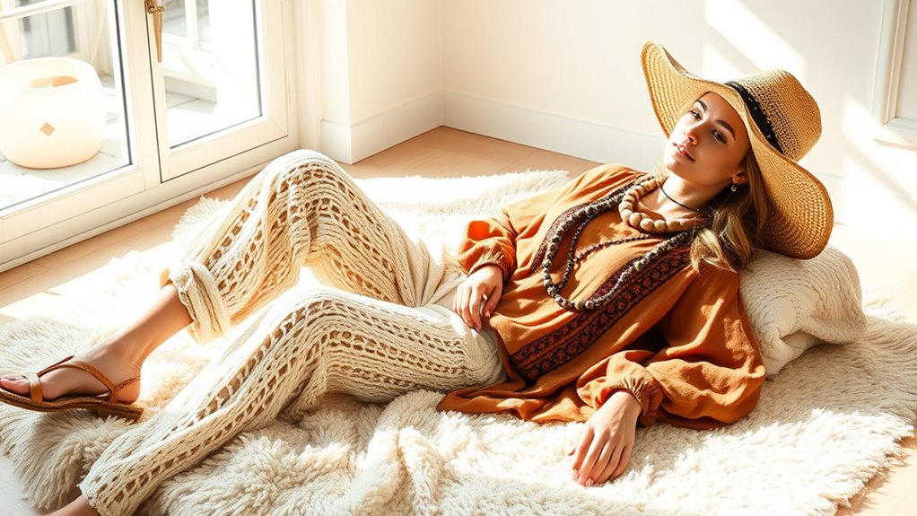 casual boho layered accessories
