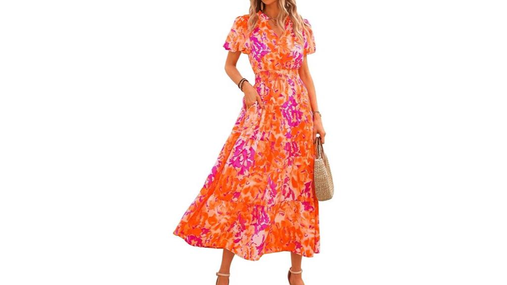 casual boho puff dress