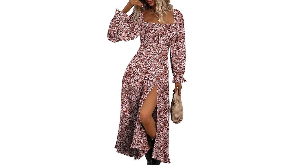 casual floral midi dress