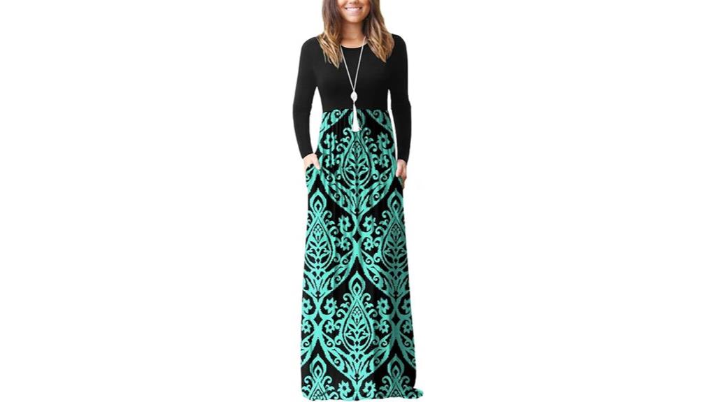 casual long sleeve maxi