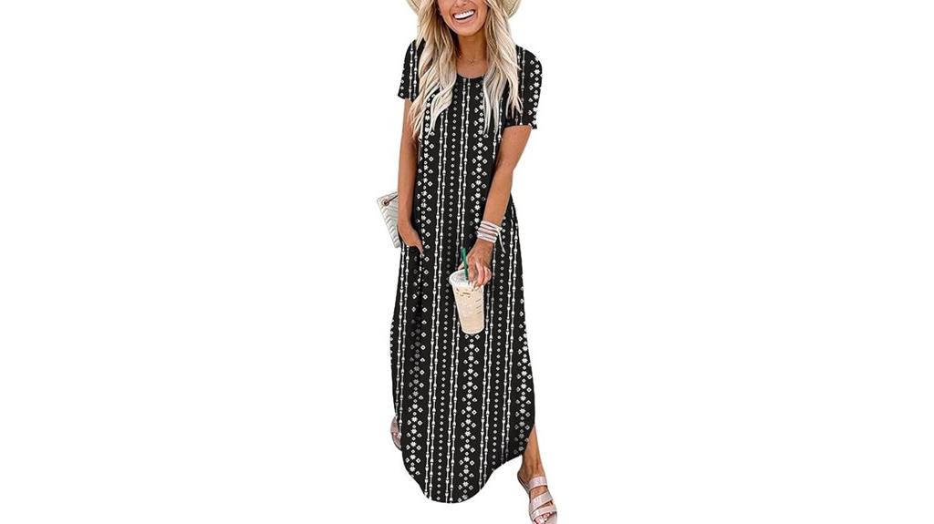casual long t shirt dress