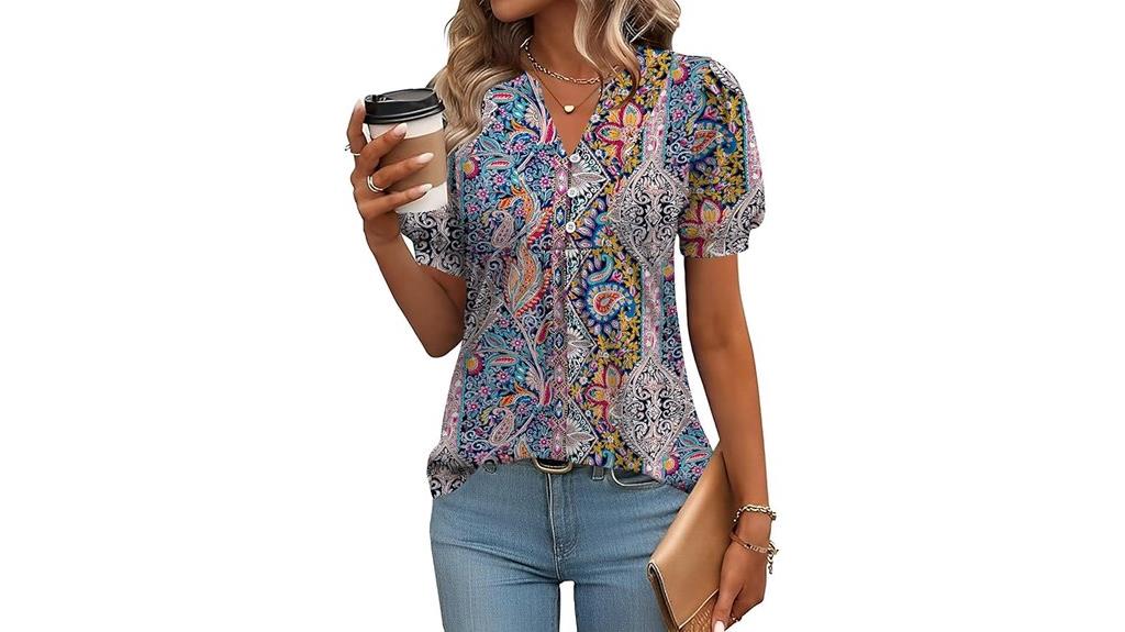 casual puff sleeve tops