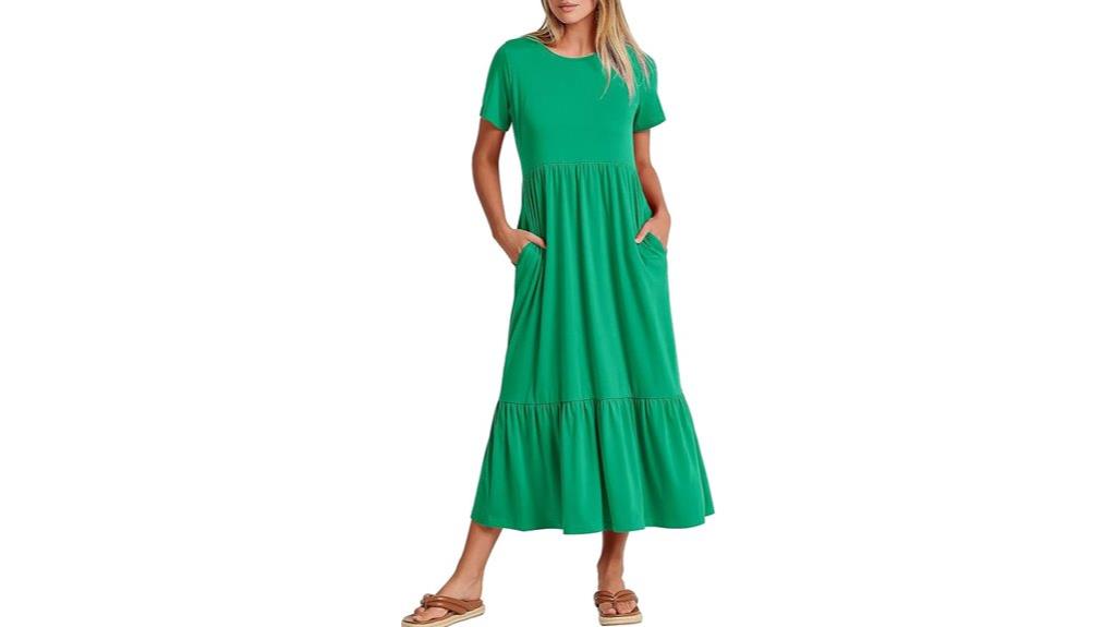 casual short sleeve maxi