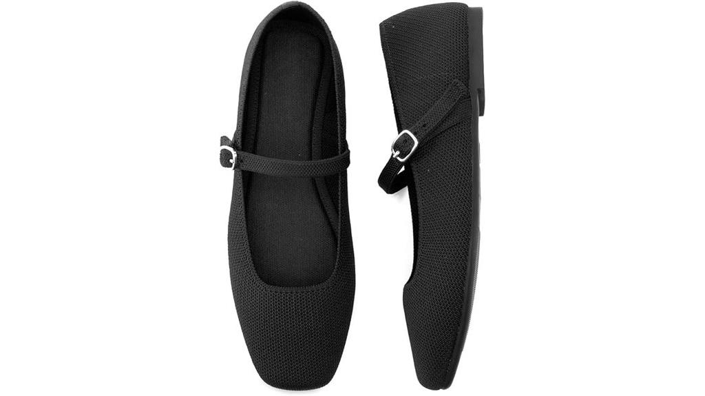 casual square toe flats