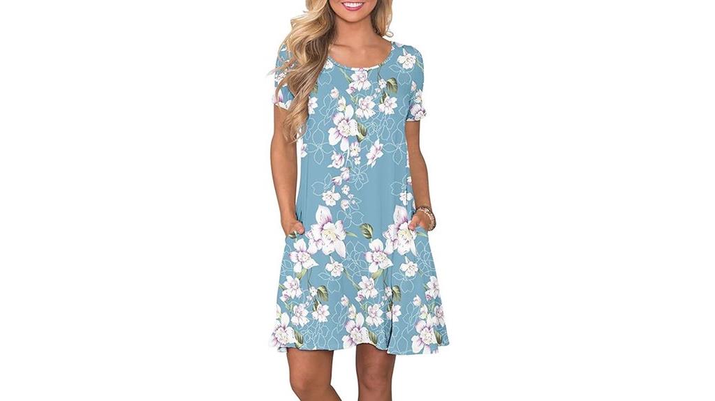 casual summer t shirt dress