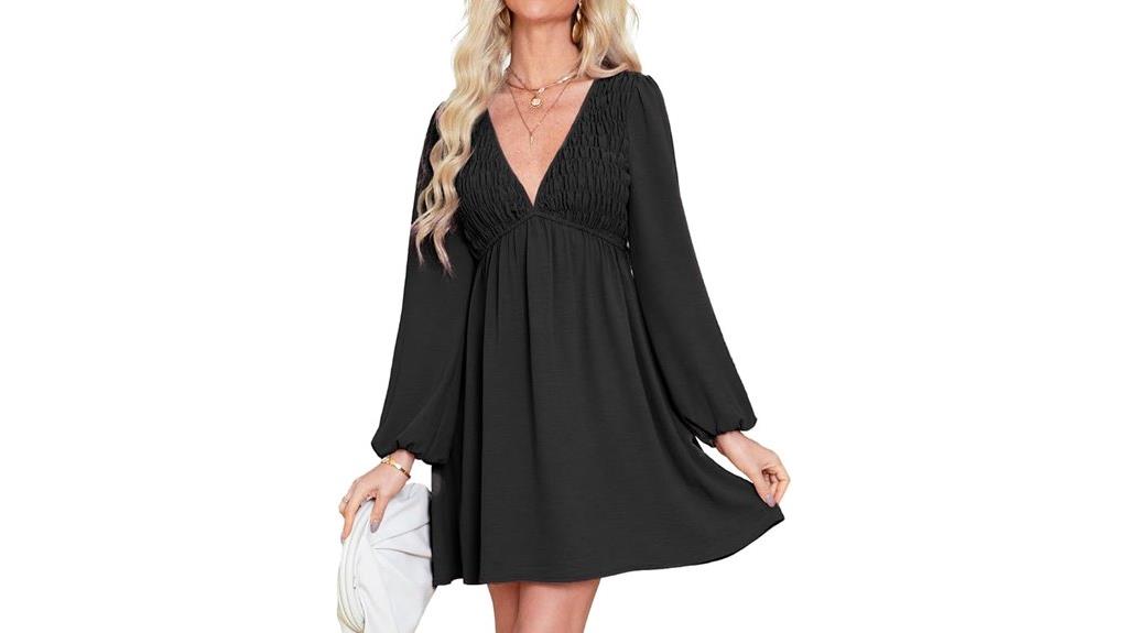 casual v neck dress