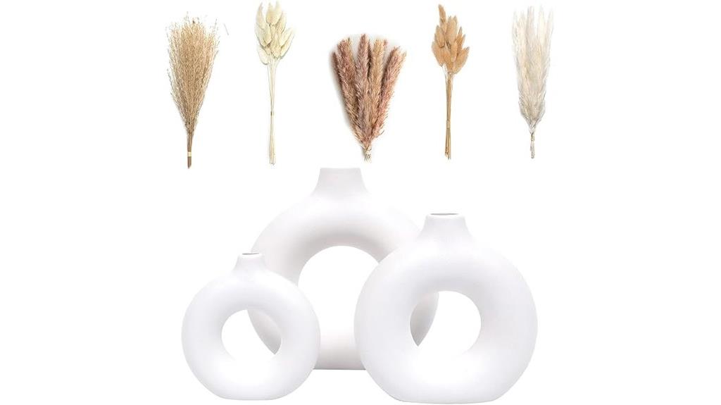 ceramic vase dried flowers