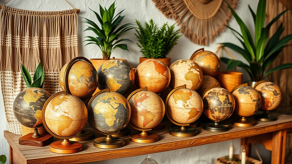 charming boho decor globes