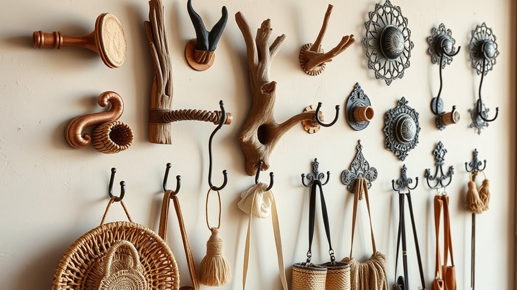 charming boho wall hooks