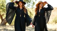 chic black boho dresses