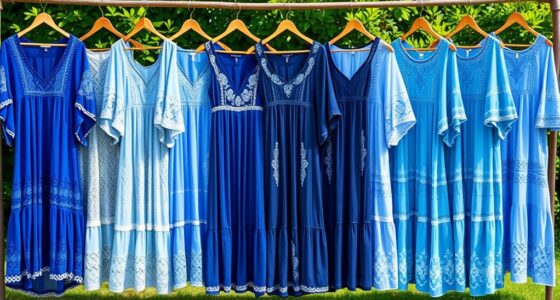 chic blue boho dresses
