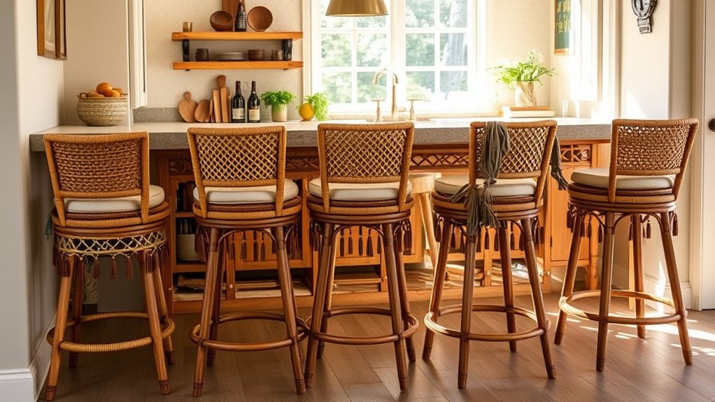 chic boho bar stools
