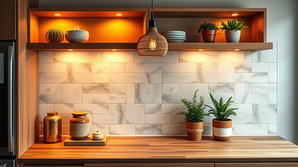 chic boho cabinet lighting
