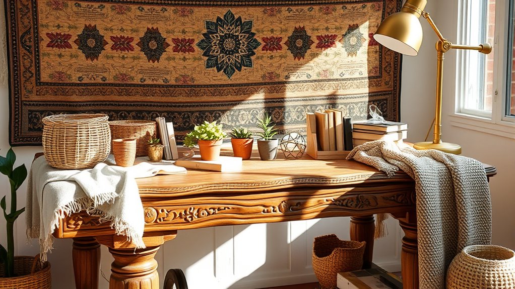 chic boho desk ideas