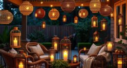 chic boho lantern decor
