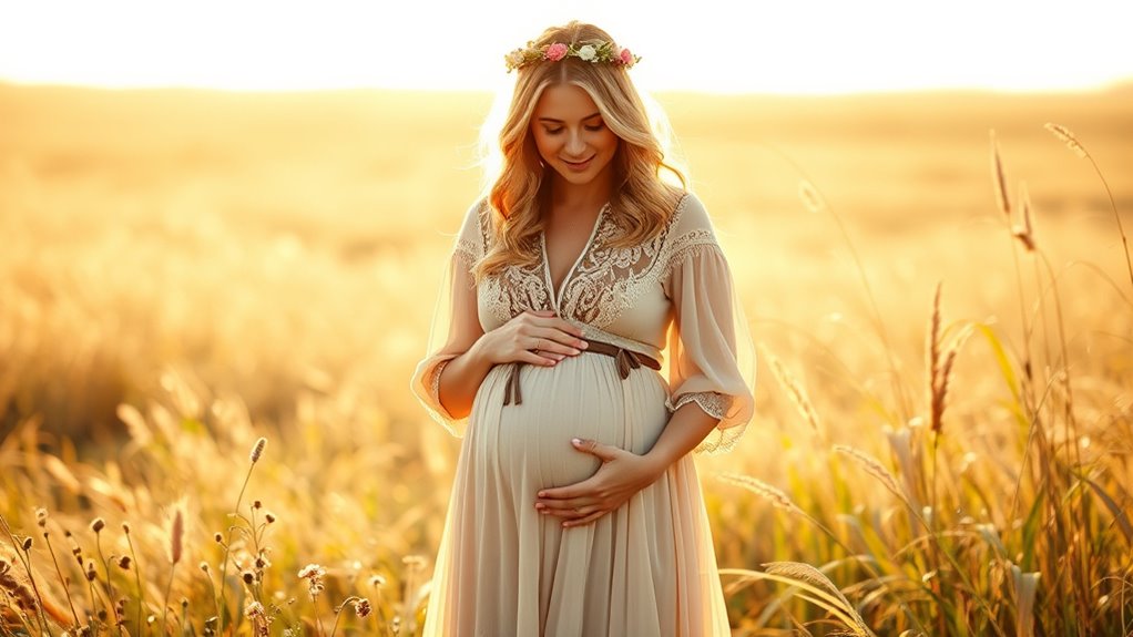 chic boho maternity fashion
