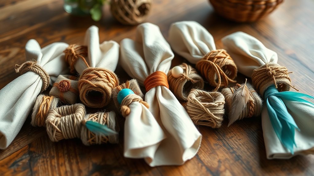 chic boho napkin accessories