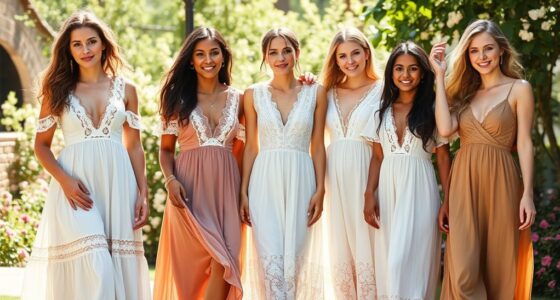 chic boho v neck dresses