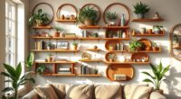 chic boho wall shelves