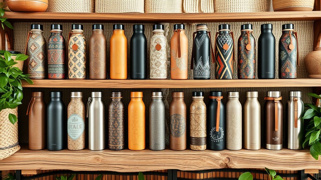chic boho water bottles