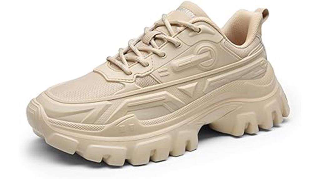chunky platform lace up sneakers
