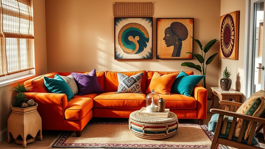 color choices enhance boho style