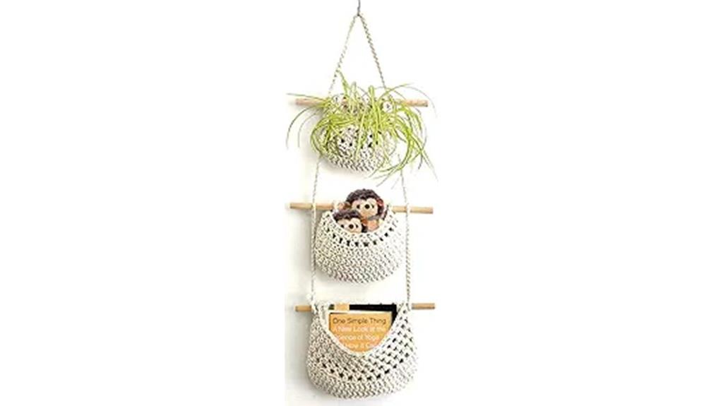 colorful 3 tier wall basket