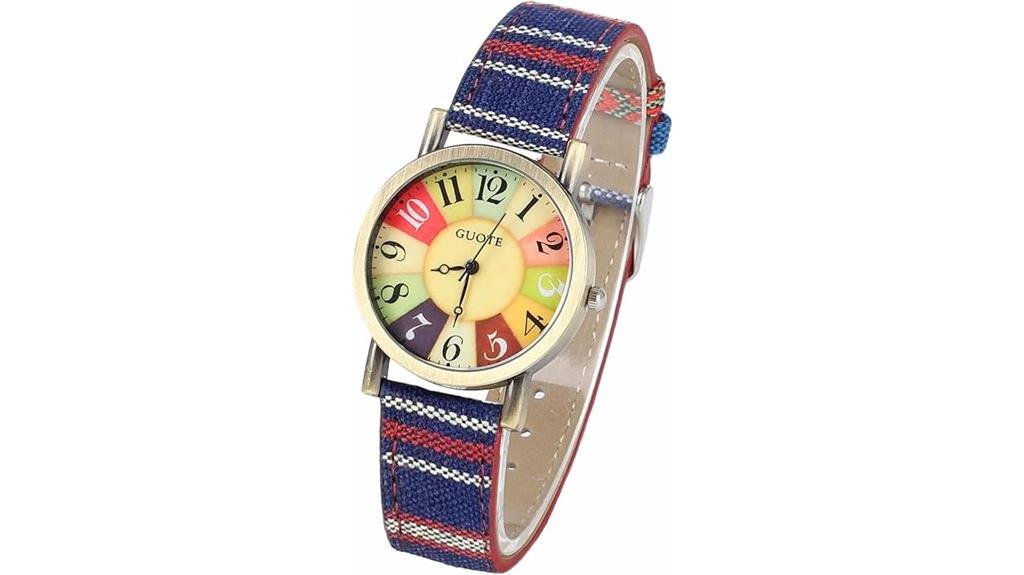 colorful rainbow pattern watch