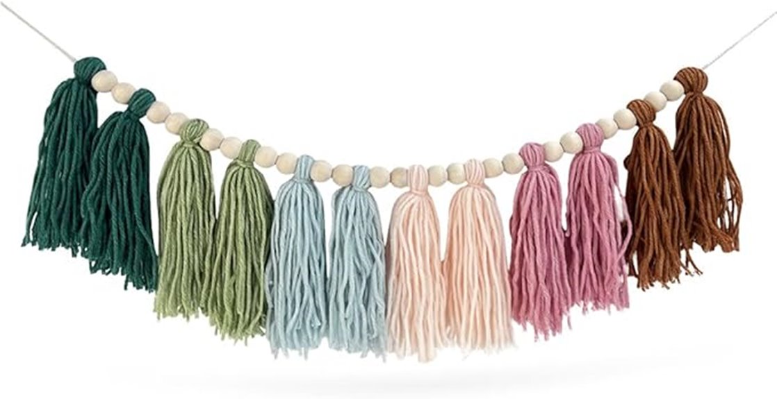 colorful tassel garland decor