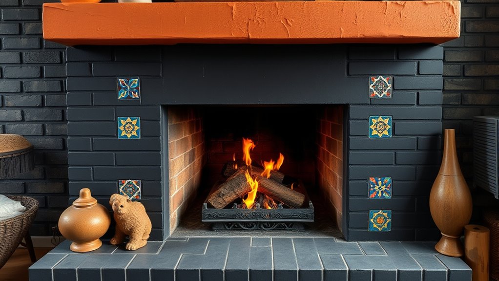 colorful textured tile accents