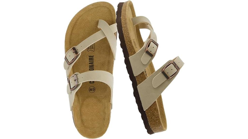 comfortable cork footbed sandals
